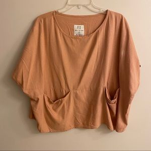 Jamie + the Jones Pocket Box Raw Silk Top